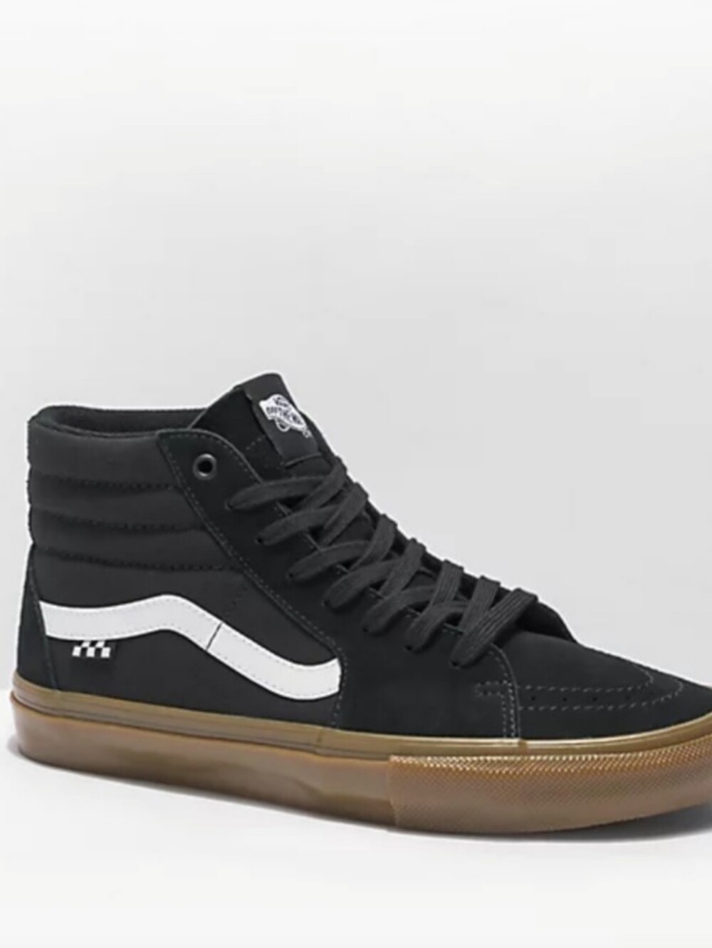 NEW! Vans Black High-Top Sneakers White Sidestripe and Gum Sole Women's Sz 6.5